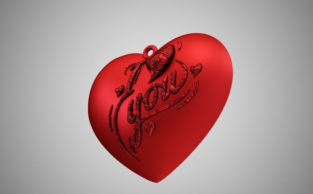 Love Necklace  3D print model_2