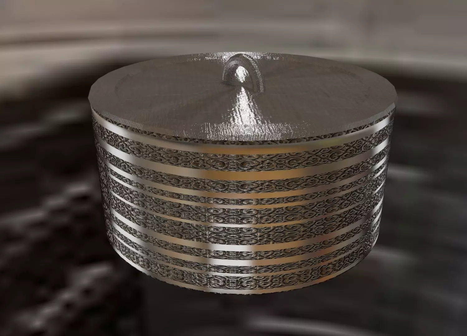 aluminium bowl Free low-poly 3D model
