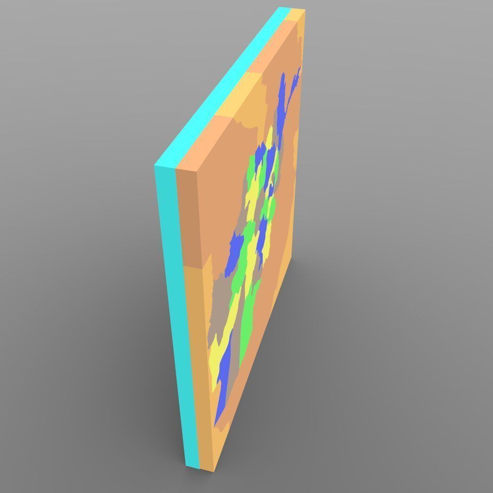 Afghanistan Map 3ds and obj 3D model_4