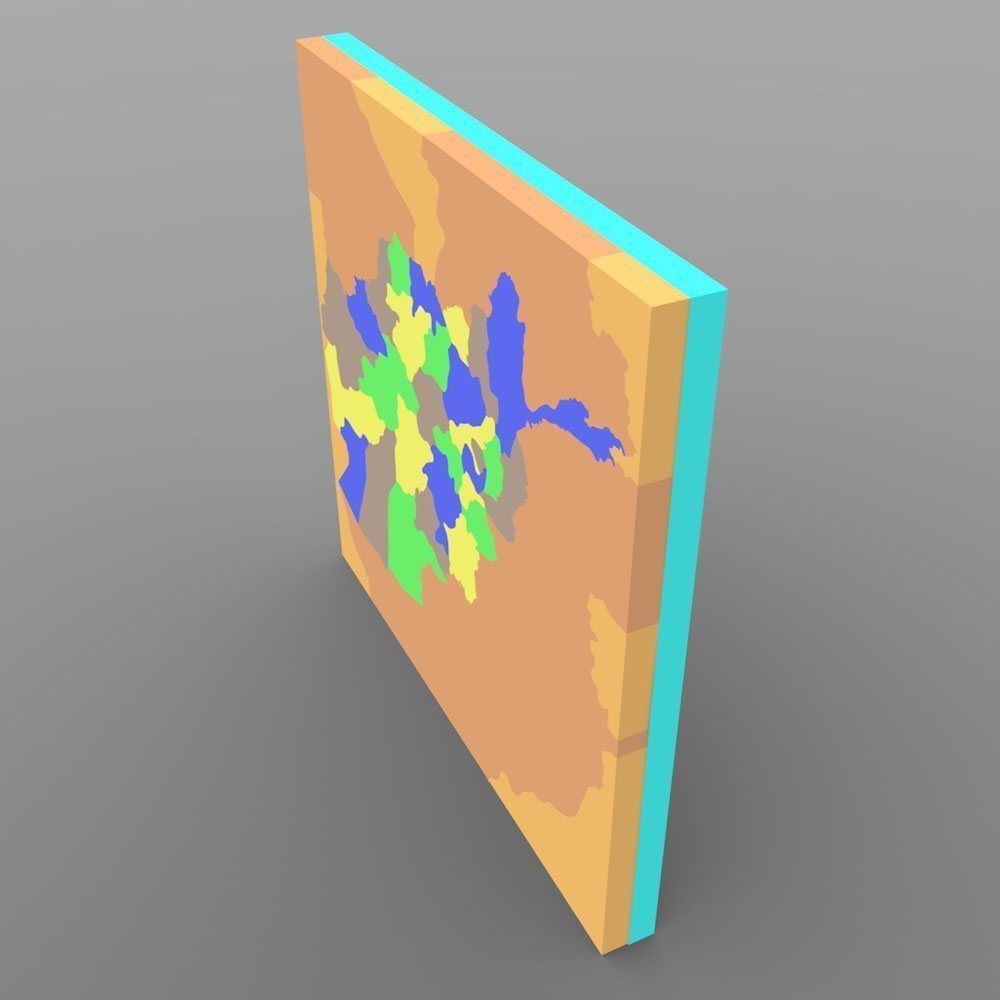 Afghanistan Map 3ds and obj 3D model_3