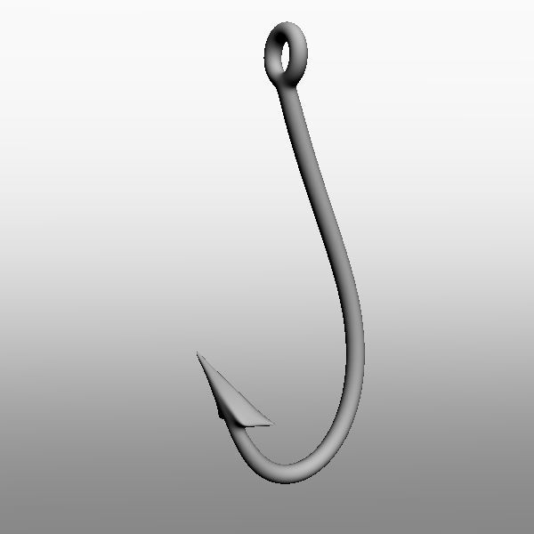  Fishing Hook 3D model_7