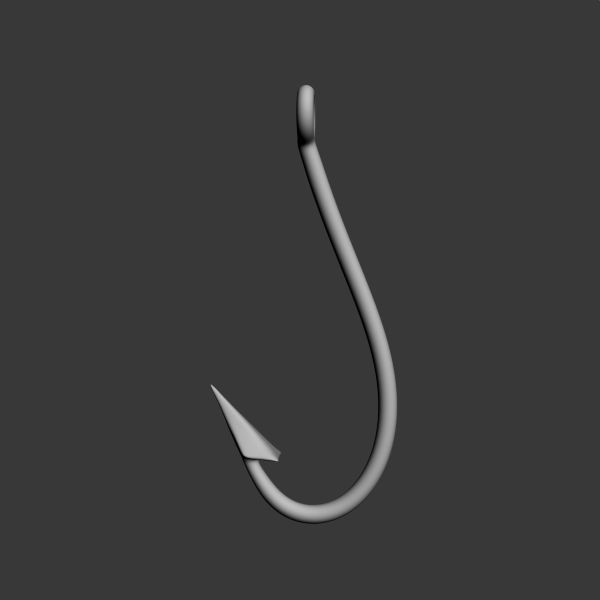  Fishing Hook 3D model_9
