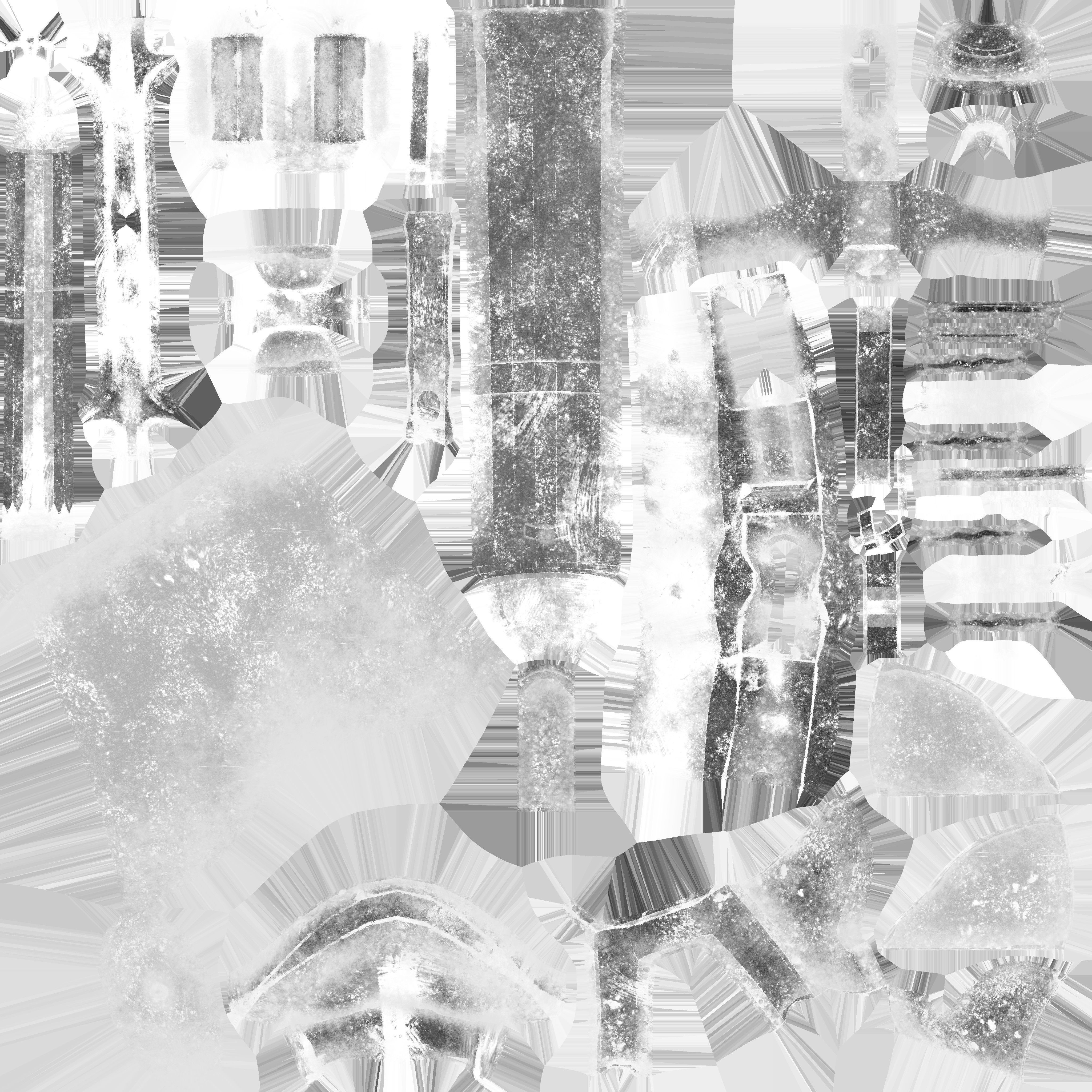 Apocalyptic gun Low-poly 3D model_1