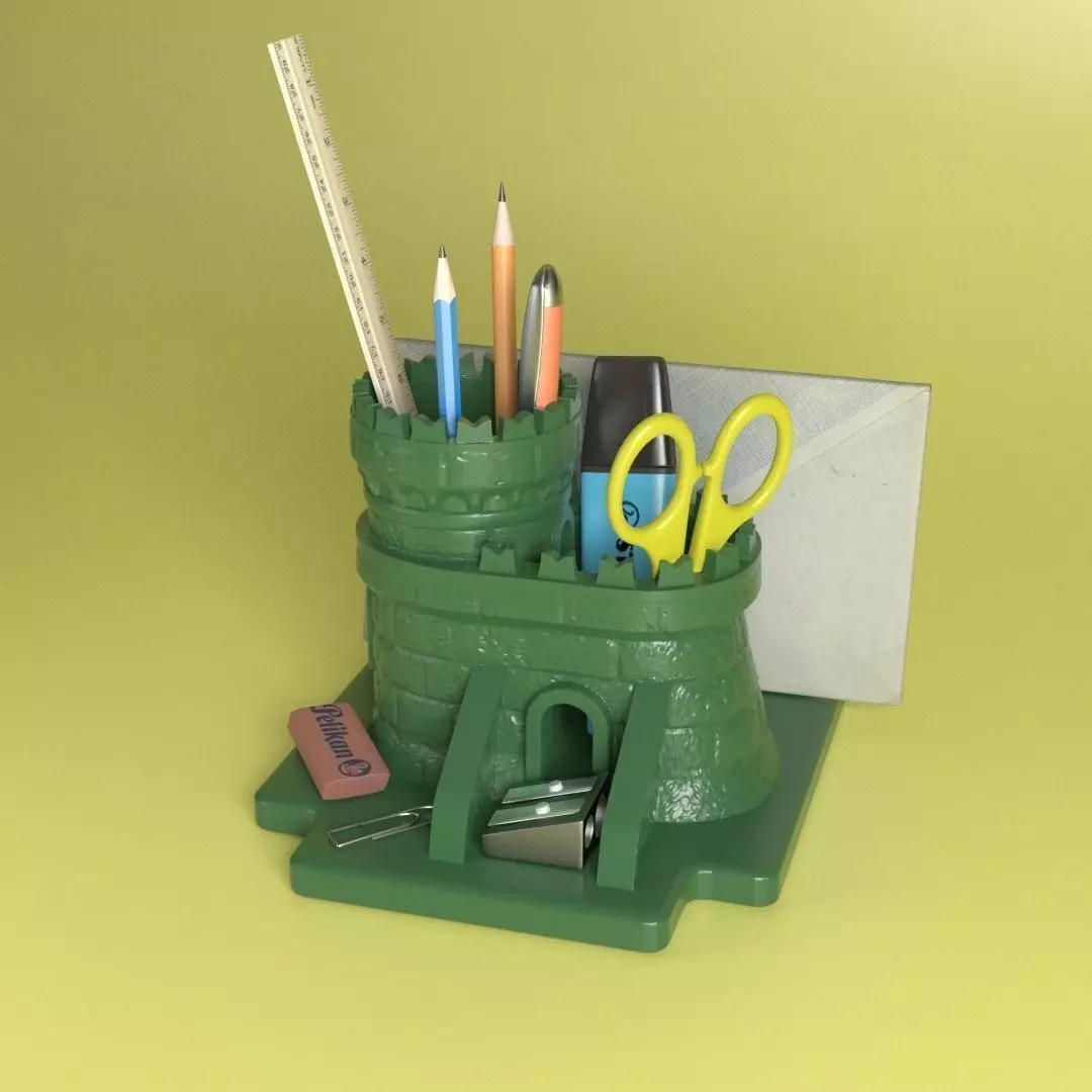 Medieval Keep - Desk Organizer 3D print model
