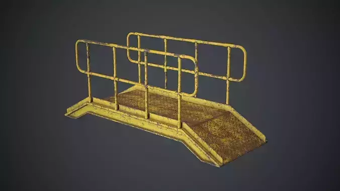 Industrial Metal Platform 1 PBR Game Ready Low-poly 3D model