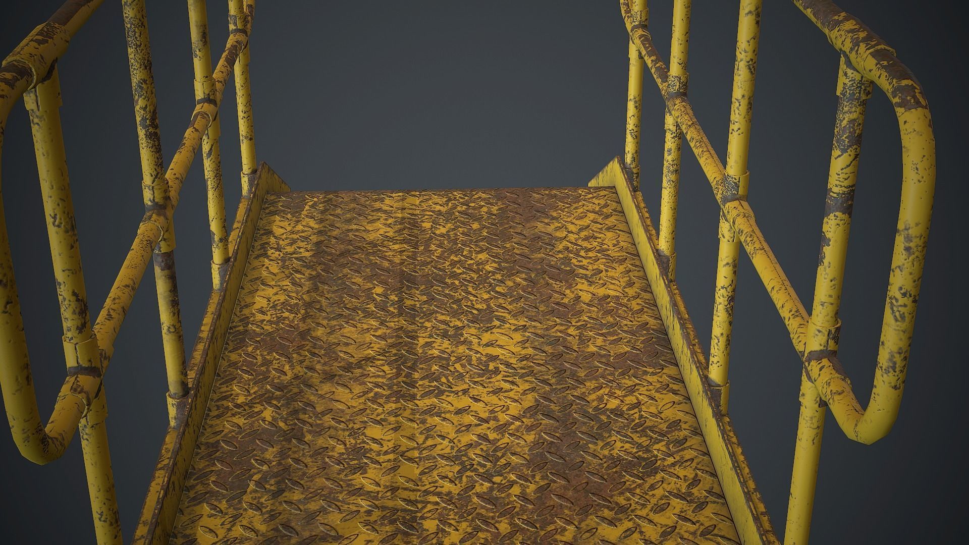 Industrial Metal Platform 1 PBR Game Ready Low-poly 3D model_14