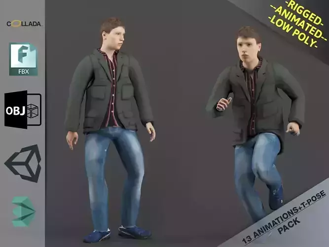 Young Man1 Animation Pack