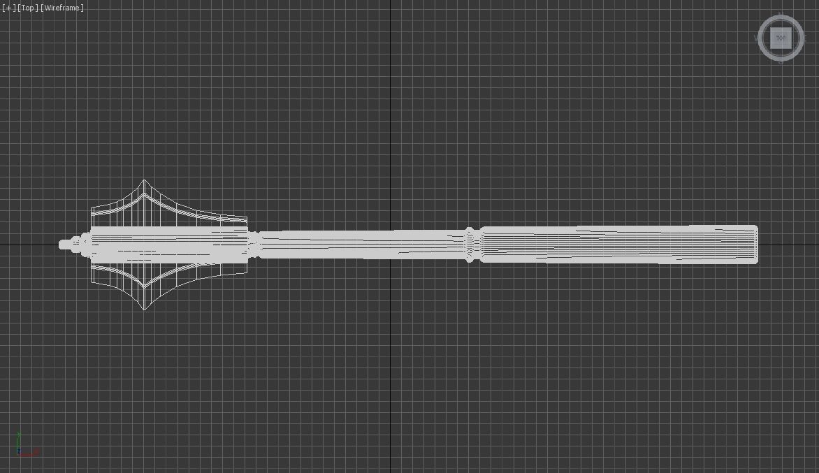 Medieval 16th Century Mace Low-poly 3D model_16