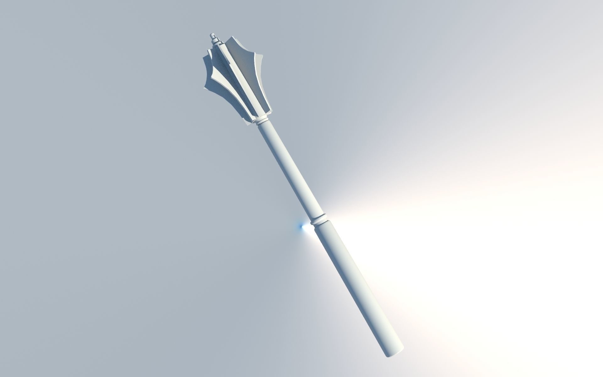 Medieval 16th Century Mace Low-poly 3D model_6