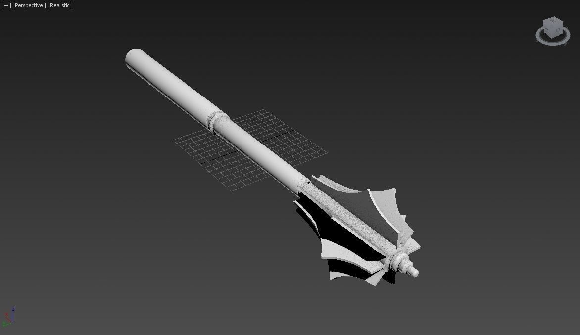 Medieval 16th Century Mace Low-poly 3D model_18
