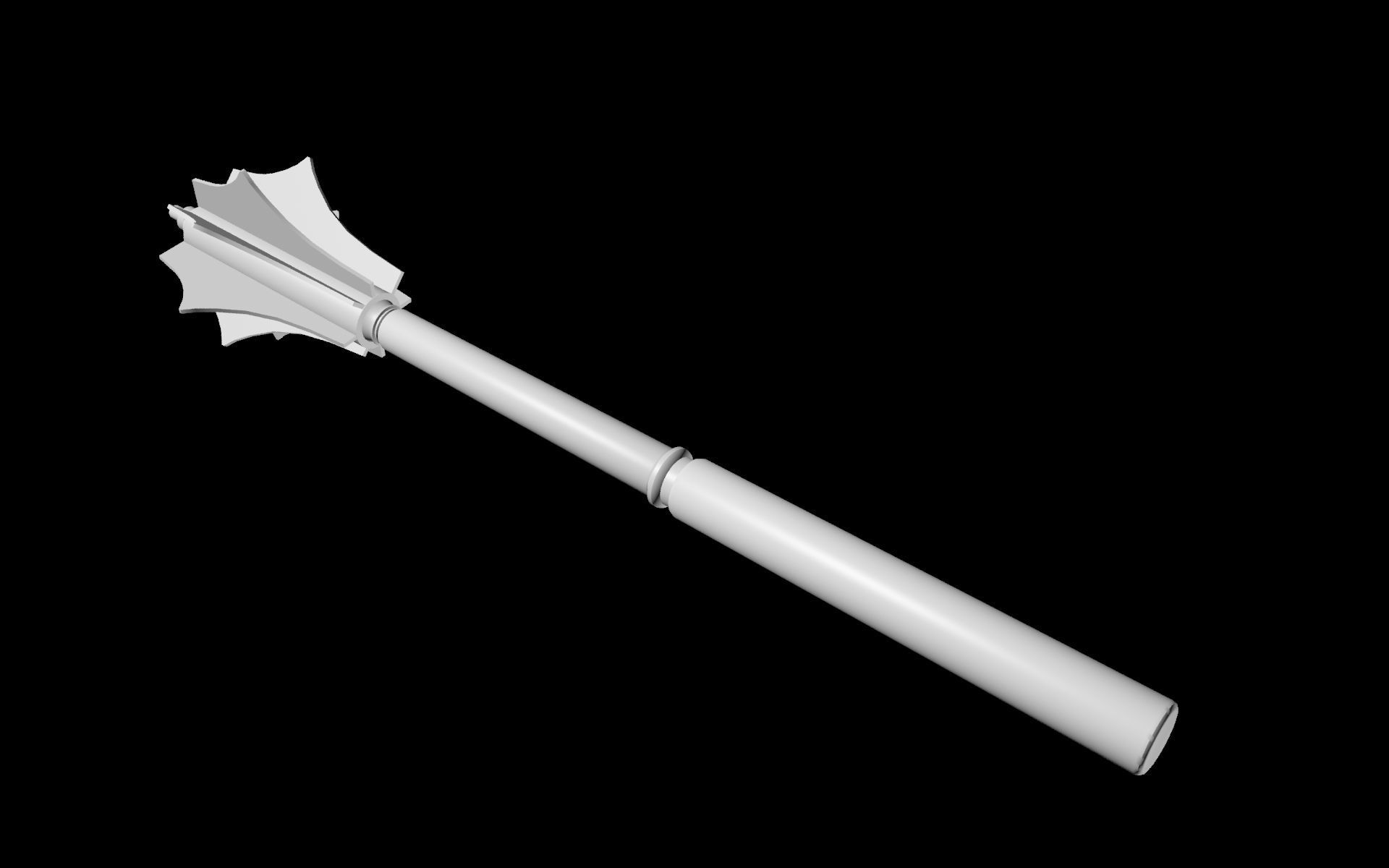 Medieval 16th Century Mace Low-poly 3D model_10