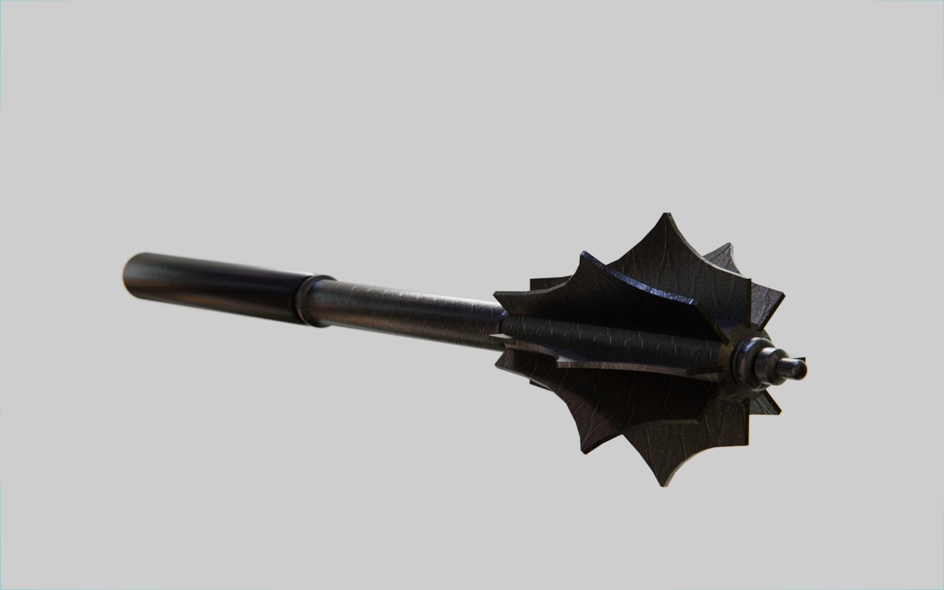 Medieval 16th Century Mace Low-poly 3D model_4