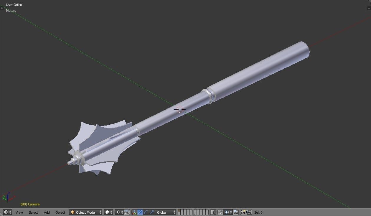 Medieval 16th Century Mace Low-poly 3D model_11