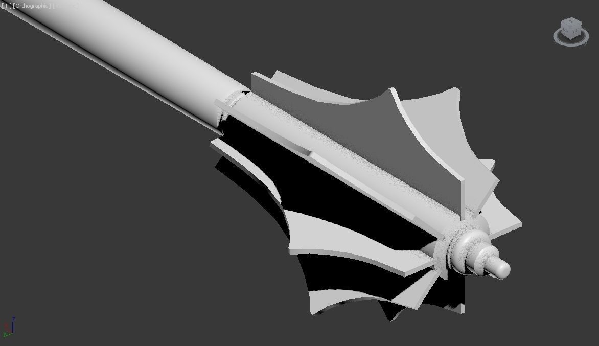 Medieval 16th Century Mace Low-poly 3D model_7