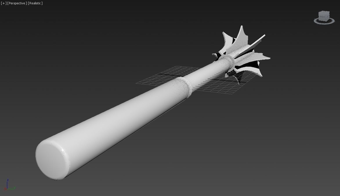 Medieval 16th Century Mace Low-poly 3D model_19