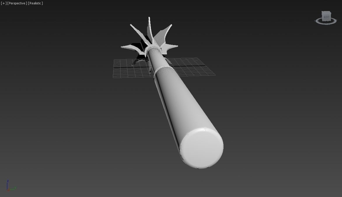 Medieval 16th Century Mace Low-poly 3D model_12