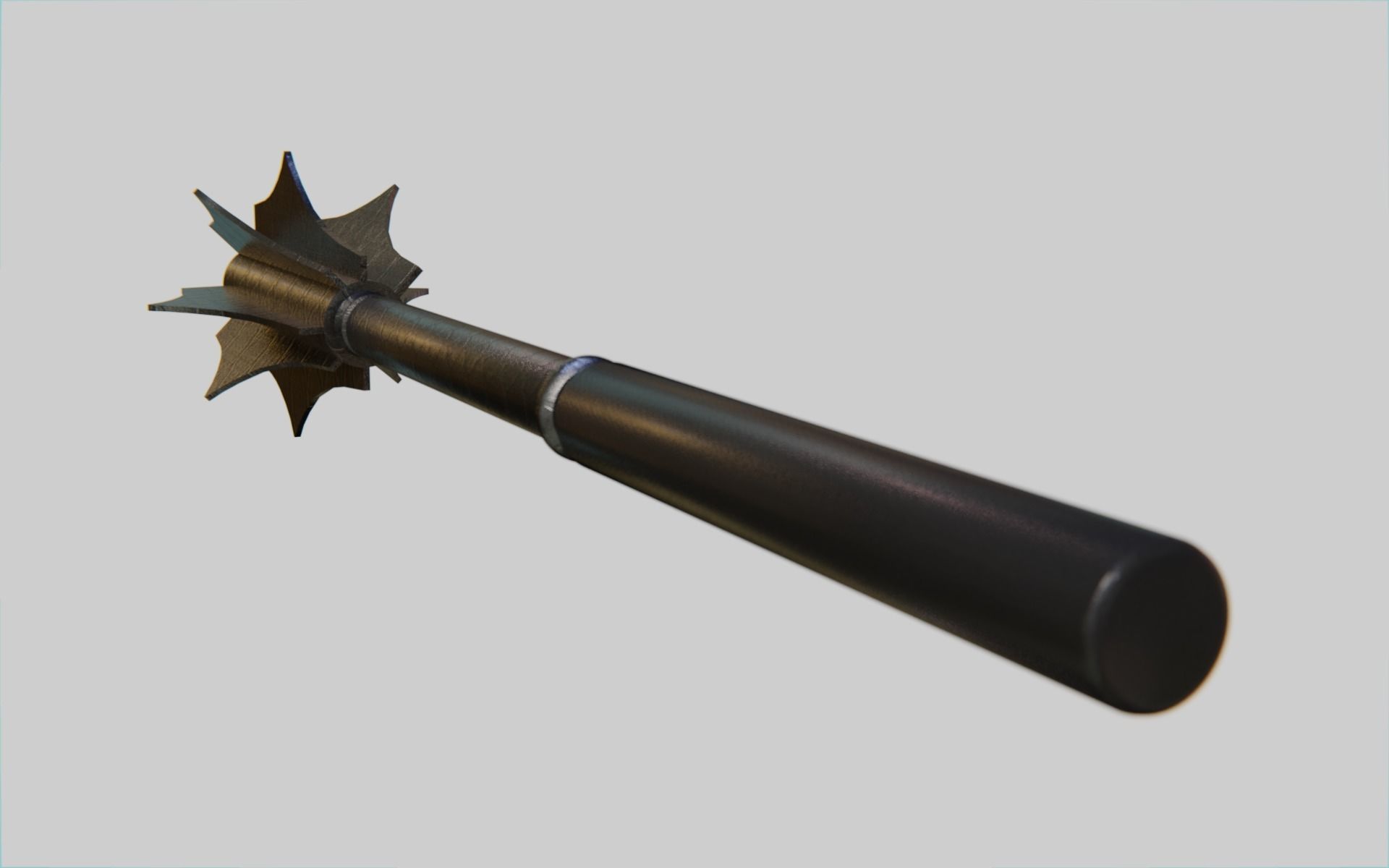 Medieval 16th Century Mace Low-poly 3D model_3