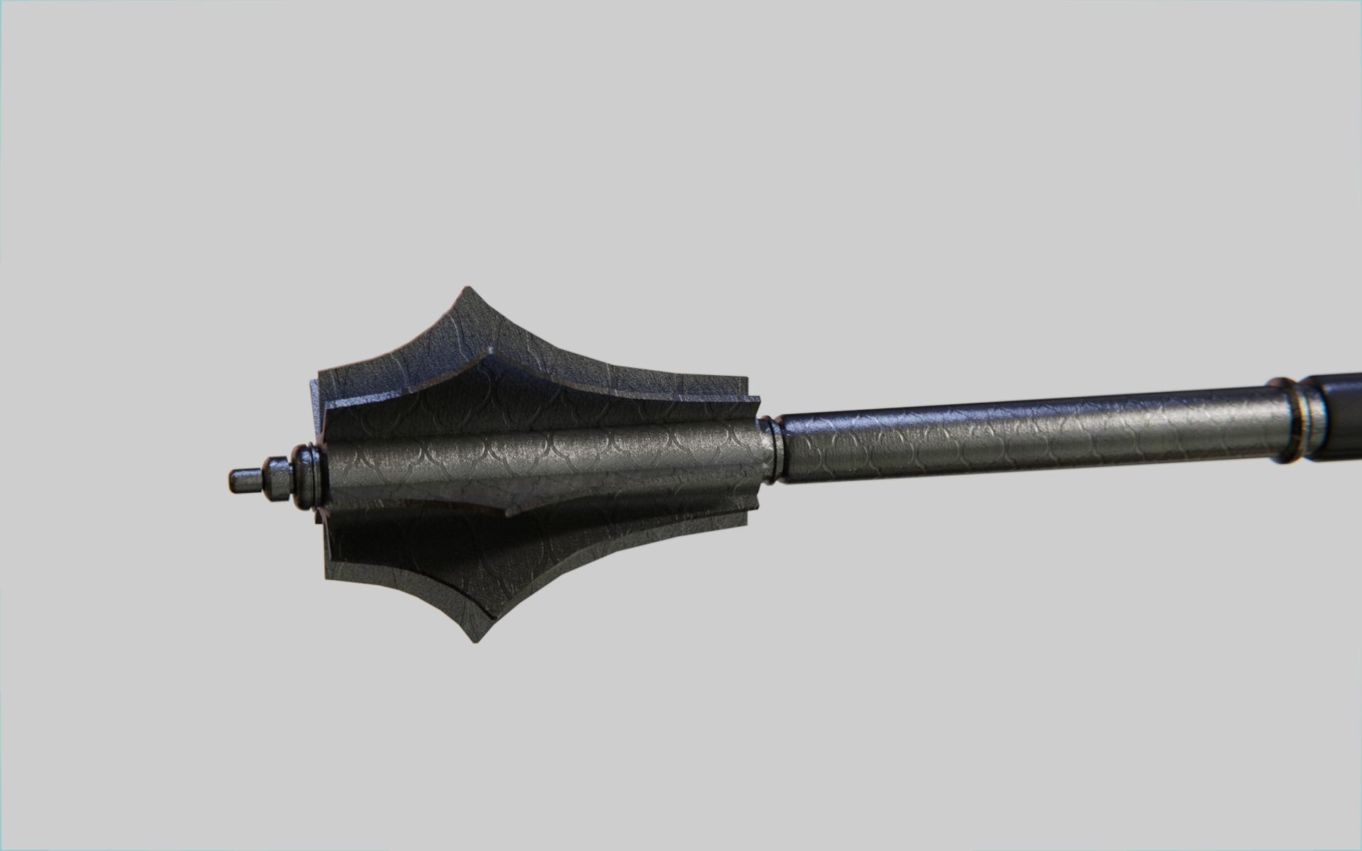 Medieval 16th Century Mace Low-poly 3D model_1