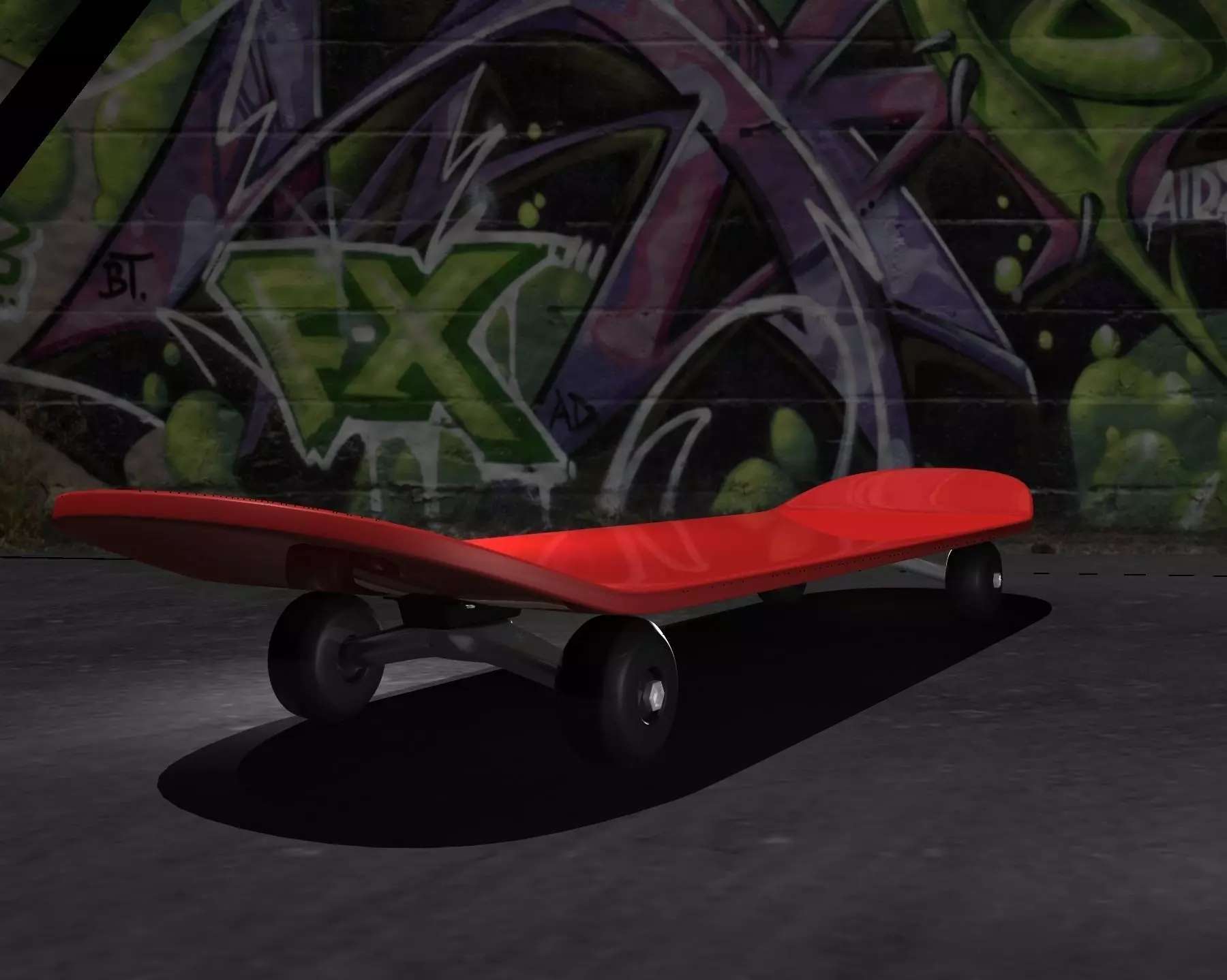 SKATEBOARD Low-poly 3D model