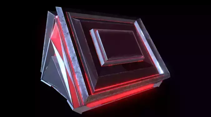 Sci-fi Chest Game Ready full 4k PBR Low-poly 3D model