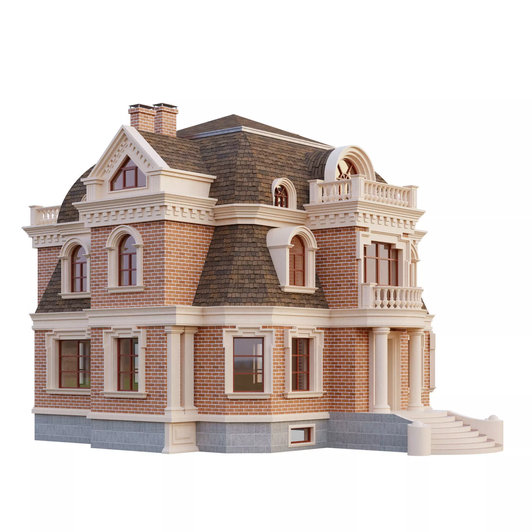 brick house 3D model_0