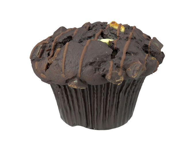 Photorealistic Chocolate Muffin 3D Scan 3D model 3