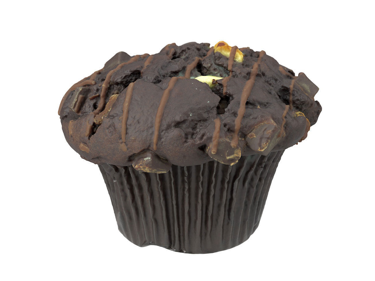 Photorealistic Chocolate Muffin 3D Scan 3D model_2