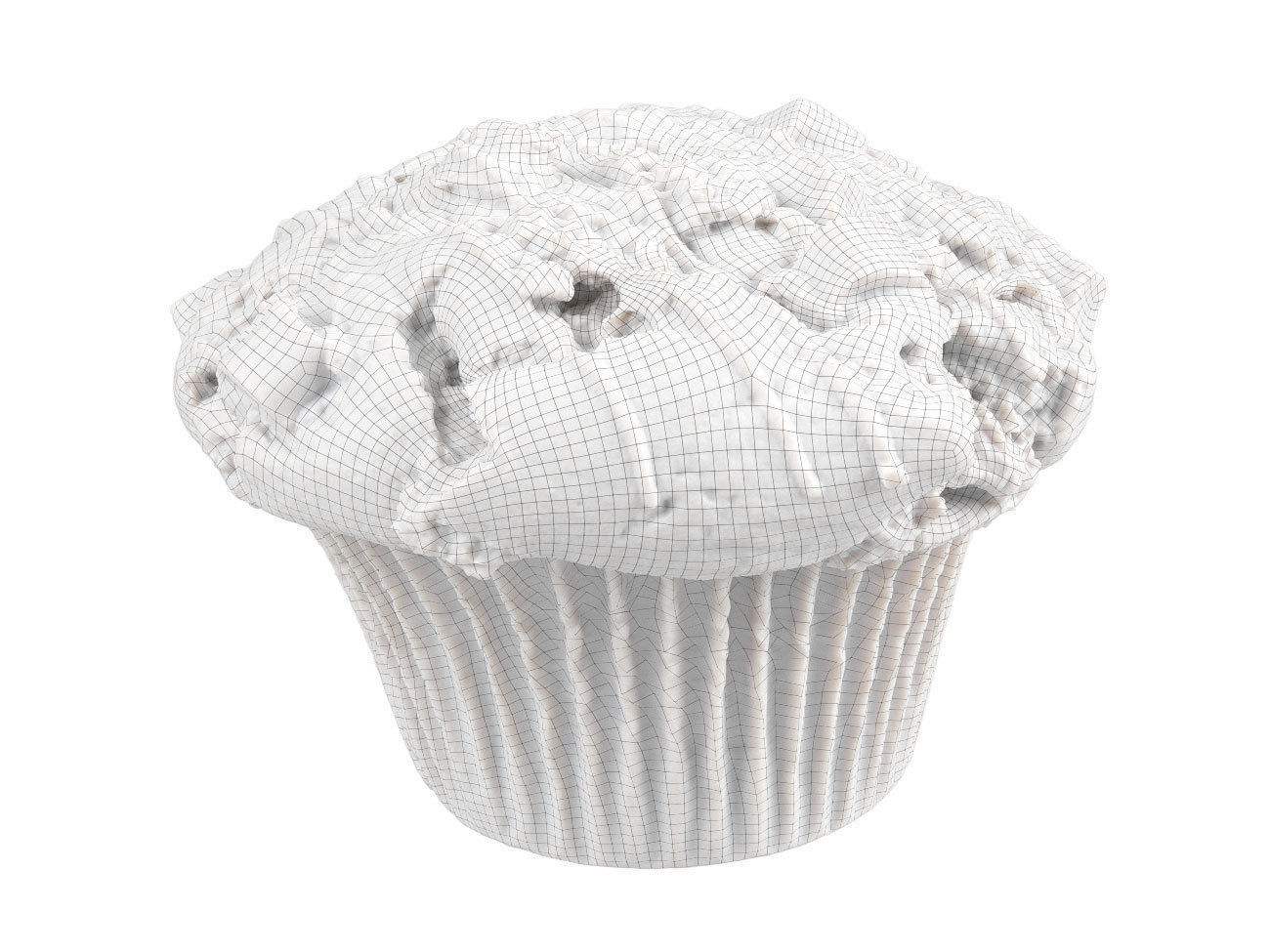 Photorealistic Chocolate Muffin 3D Scan 3D model_6