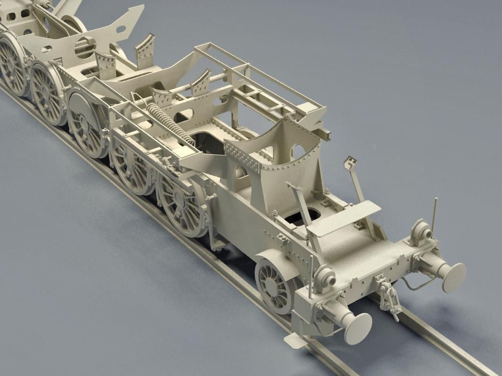 BR-52 Kriegslok Steam Locomotive Engine 3D model_18