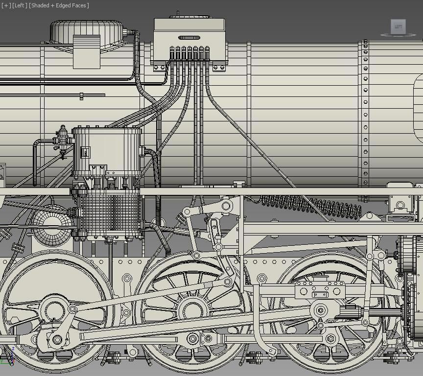 BR-52 Kriegslok Steam Locomotive Engine 3D model_23