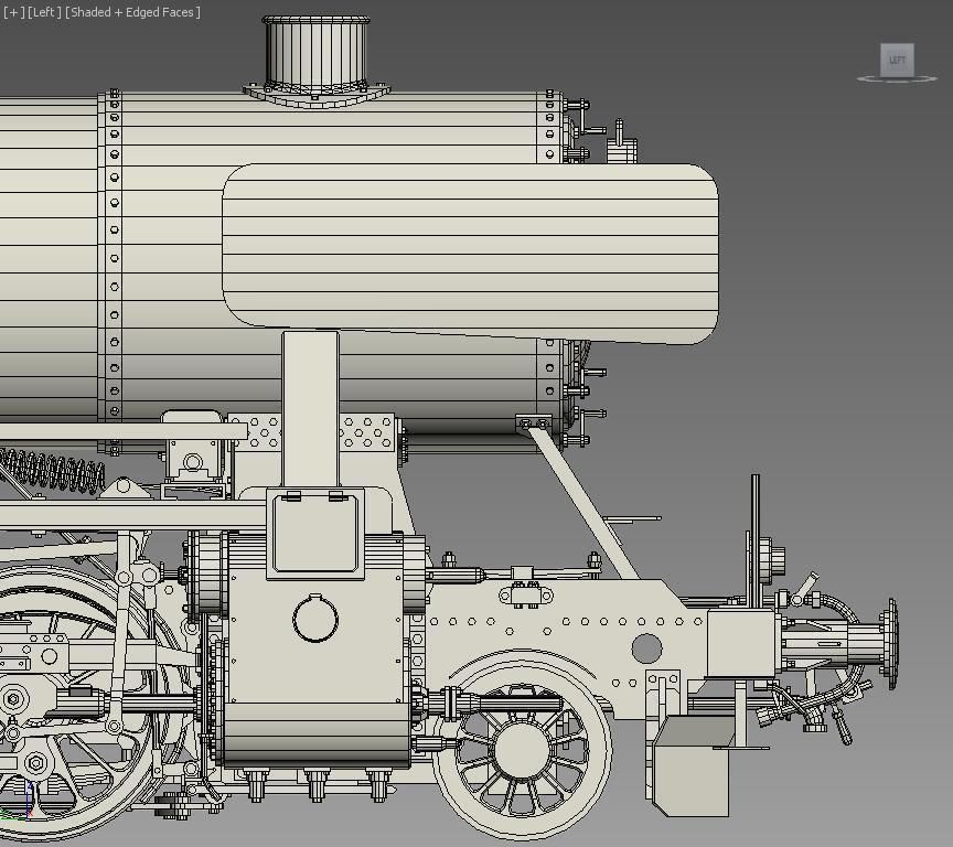 BR-52 Kriegslok Steam Locomotive Engine 3D model_22