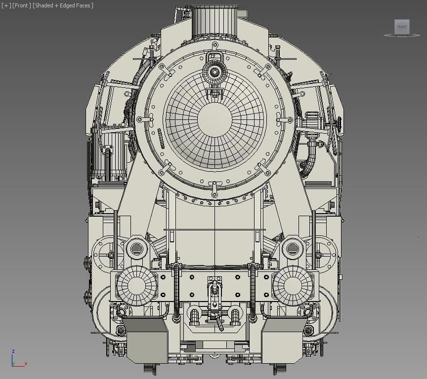 BR-52 Kriegslok Steam Locomotive Engine 3D model_27