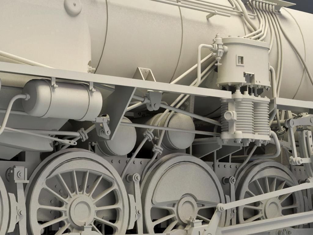 BR-52 Kriegslok Steam Locomotive Engine 3D model_12