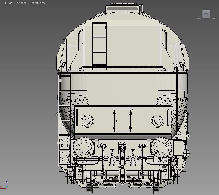 BR-52 Kriegslok Steam Locomotive Engine 3D model_28