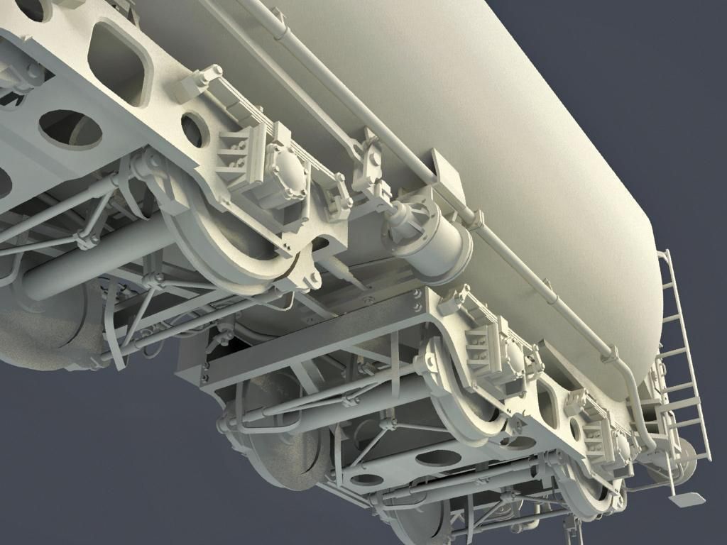 BR-52 Kriegslok Steam Locomotive Engine 3D model_21