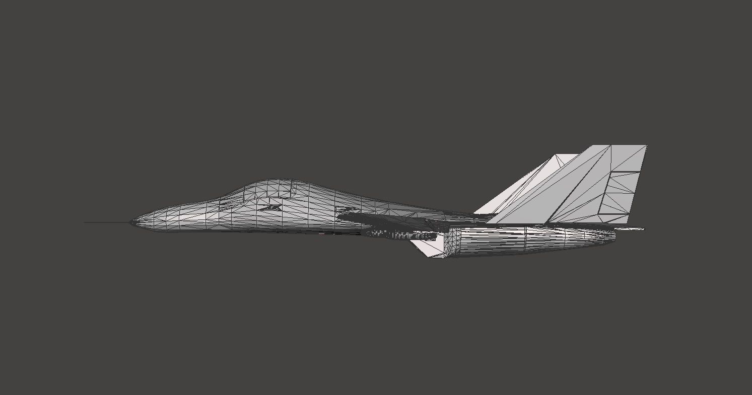 Fighter Jet Low-poly 3D model_9