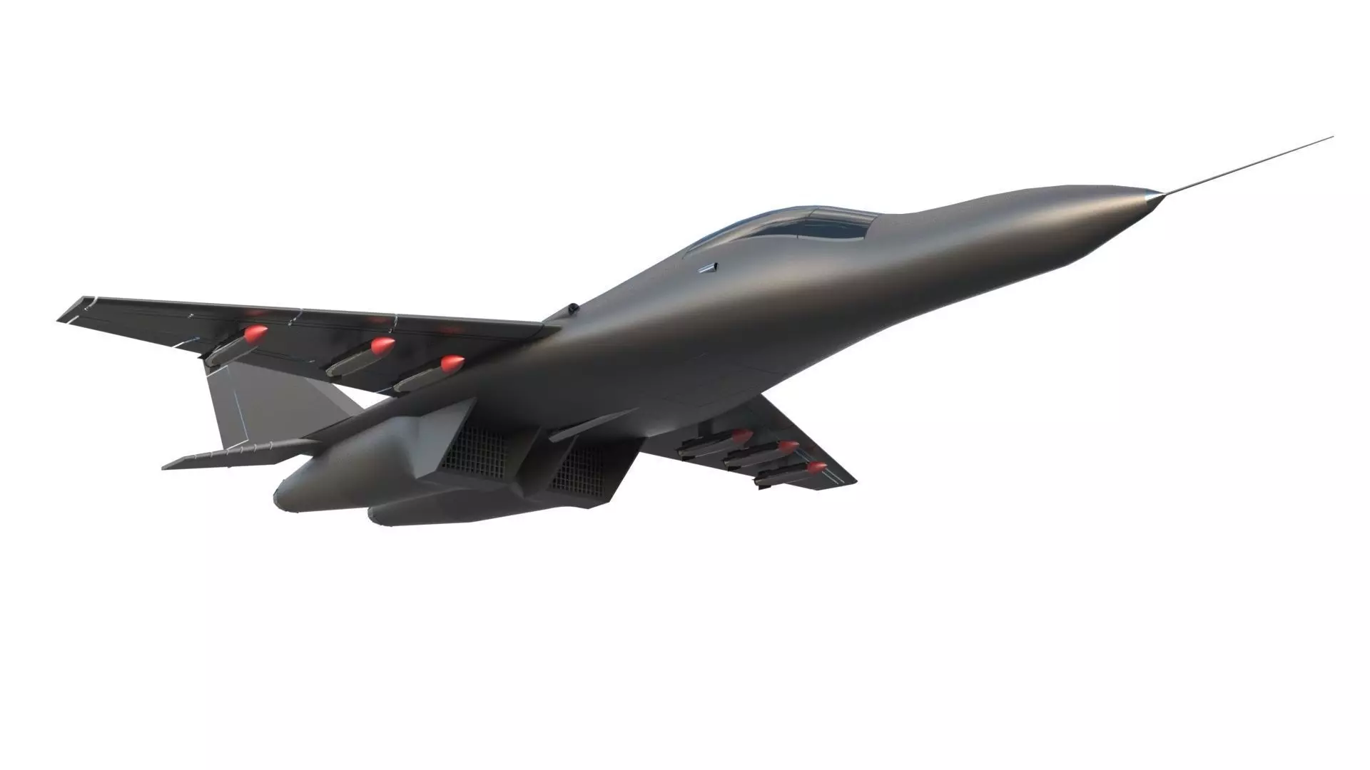 Fighter Jet Low-poly 3D model_0