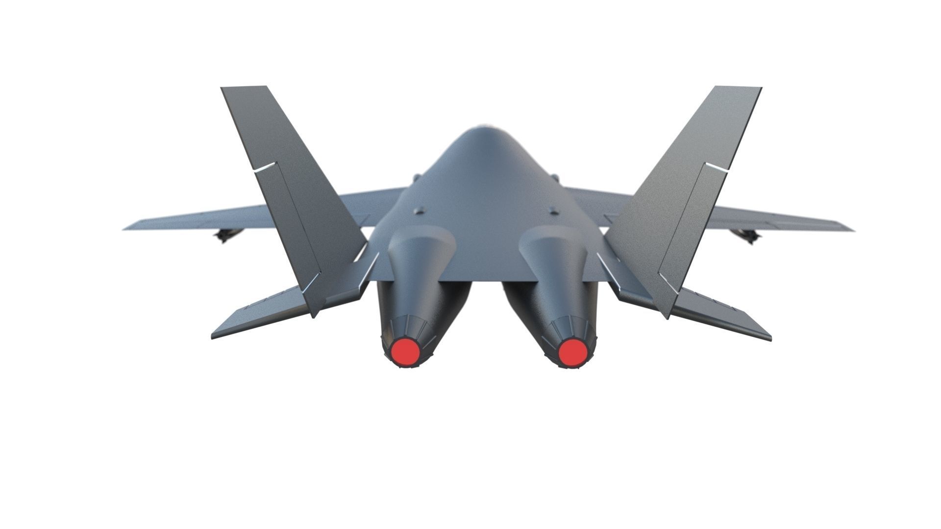 Fighter Jet Low-poly 3D model_4