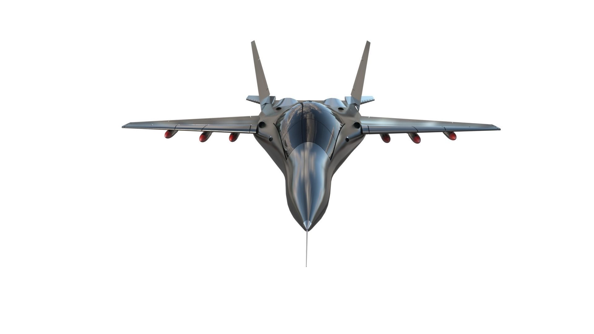 Fighter Jet Low-poly 3D model_6