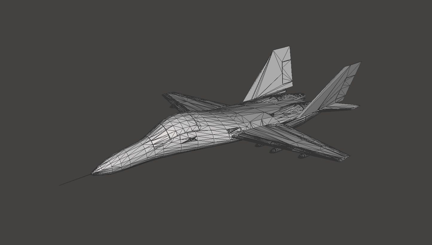 Fighter Jet Low-poly 3D model_12