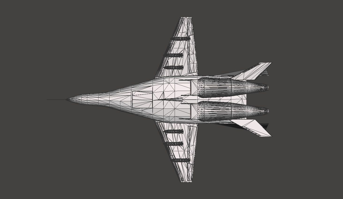 Fighter Jet Low-poly 3D model_11