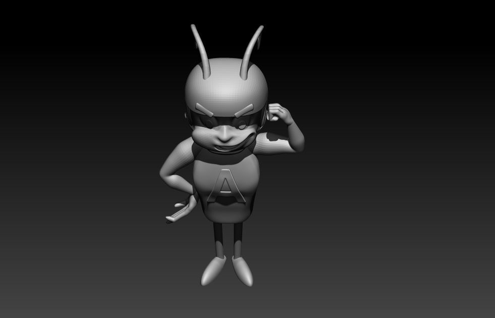 Atom Ant - Strong Pose 3D print model_3