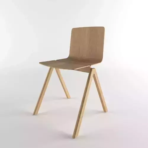 wood chair 3D print model