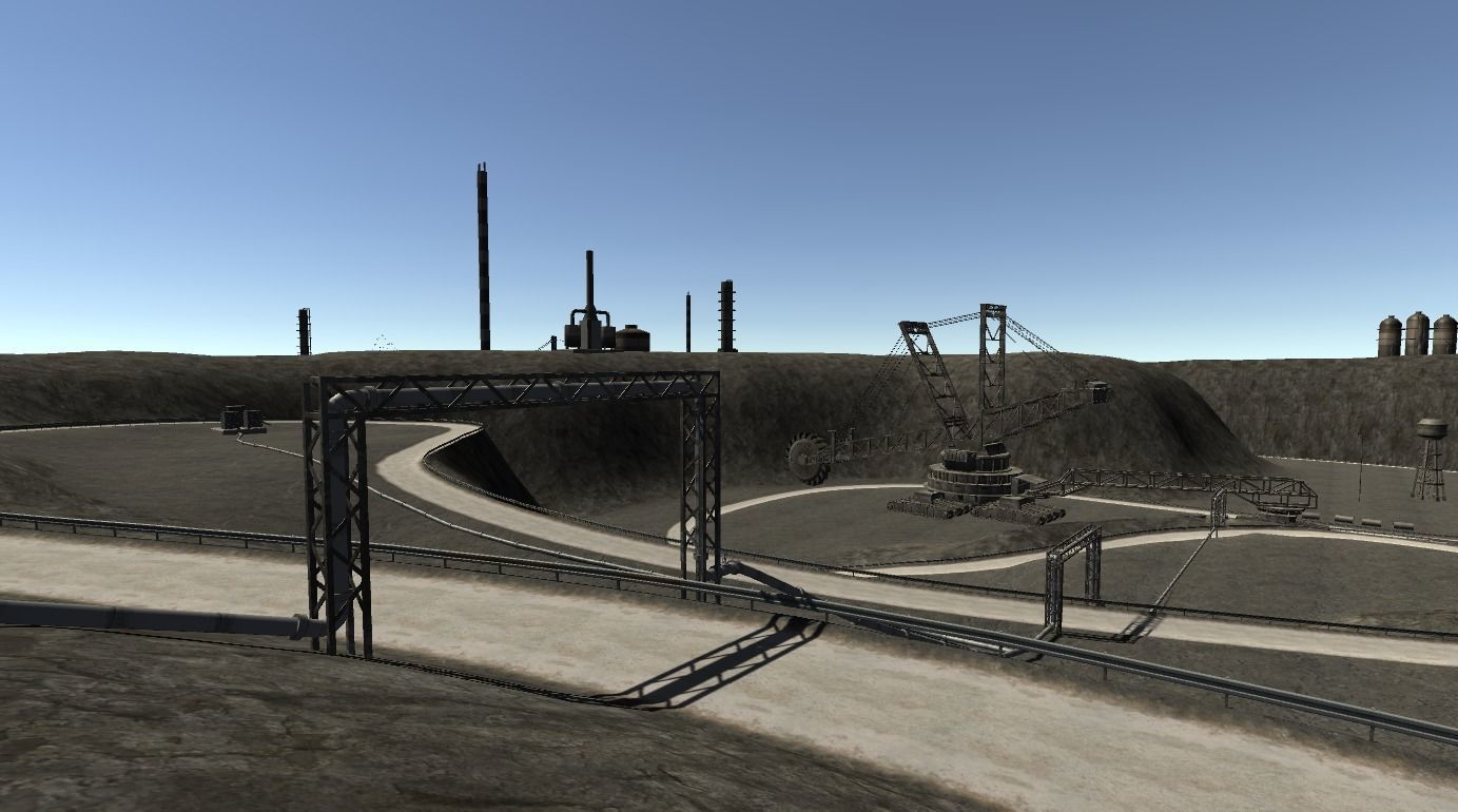 Coal Mining Scene Low-poly 3D model_4