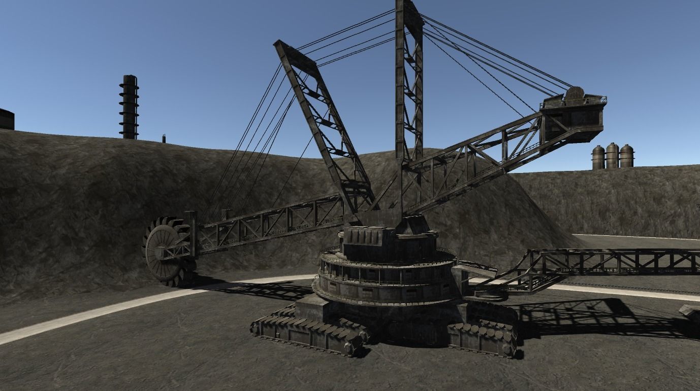Coal Mining Scene Low-poly 3D model_5