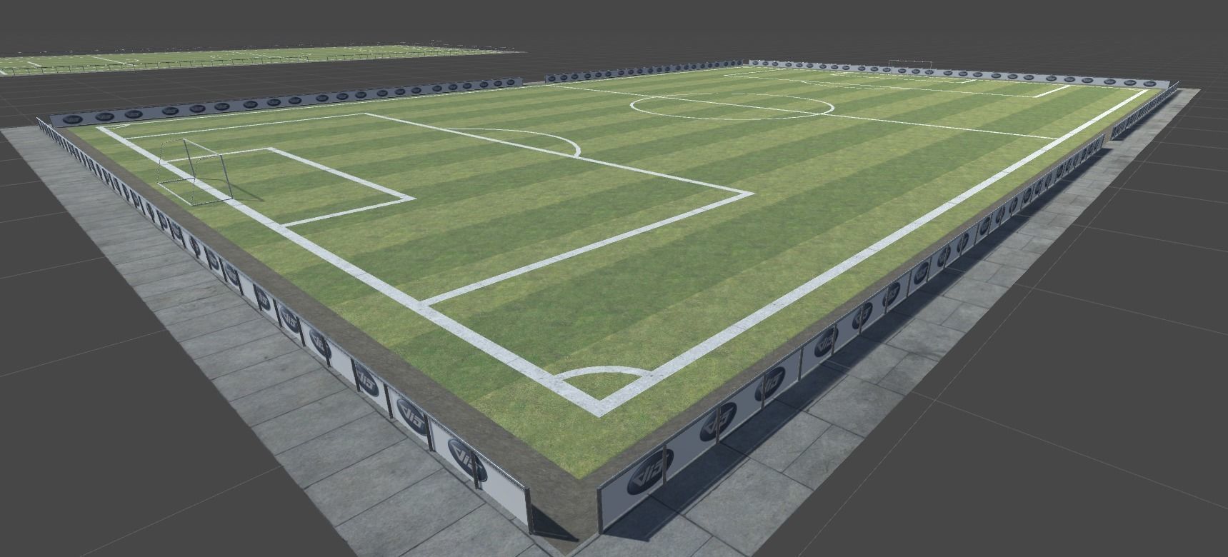 Football Fields Low-poly 3D model_3