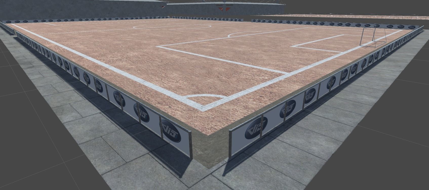 Football Fields Low-poly 3D model_6