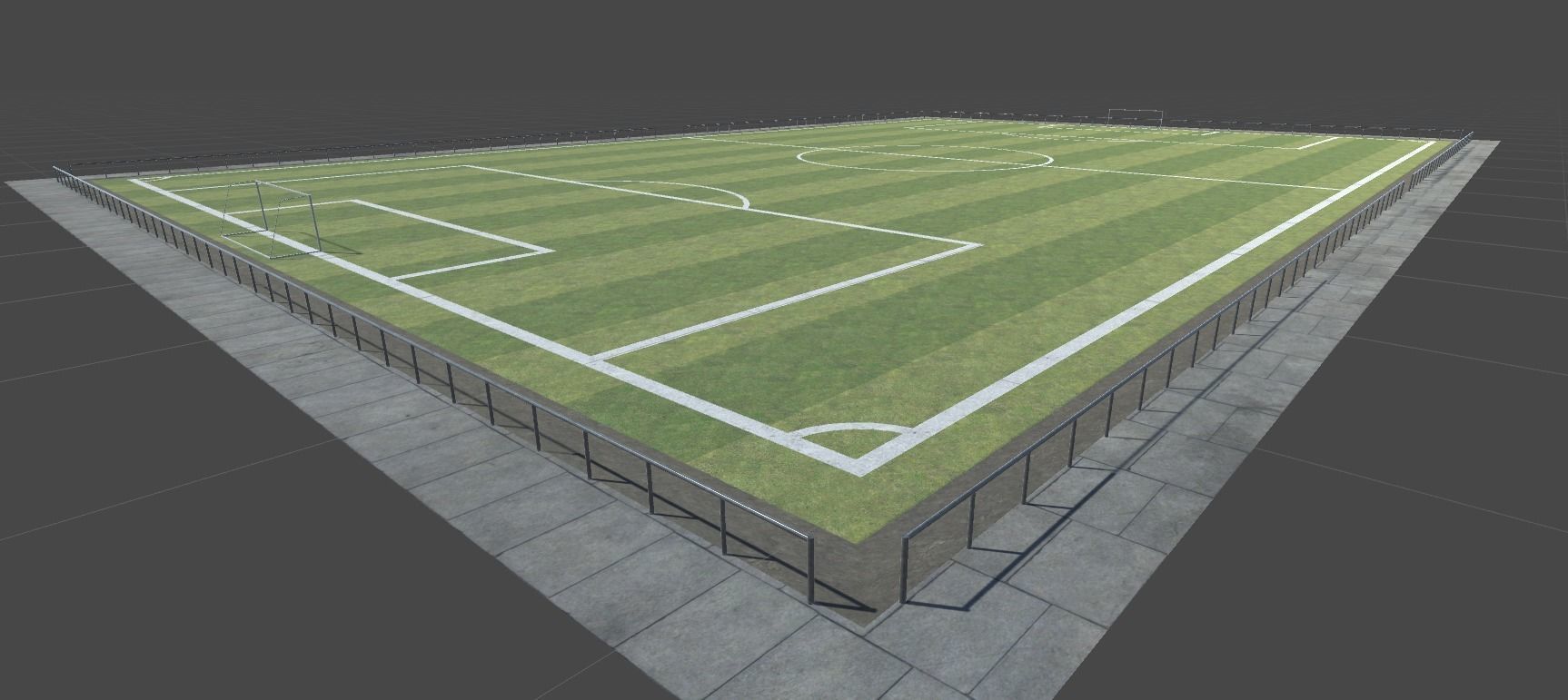 Football Fields Low-poly 3D model_1