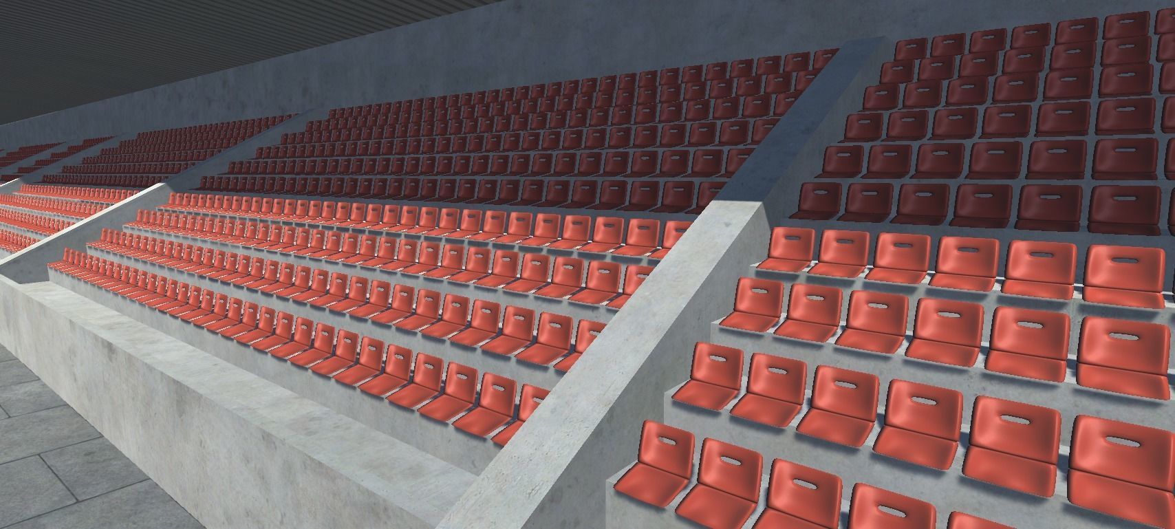 Football Fields Low-poly 3D model_7