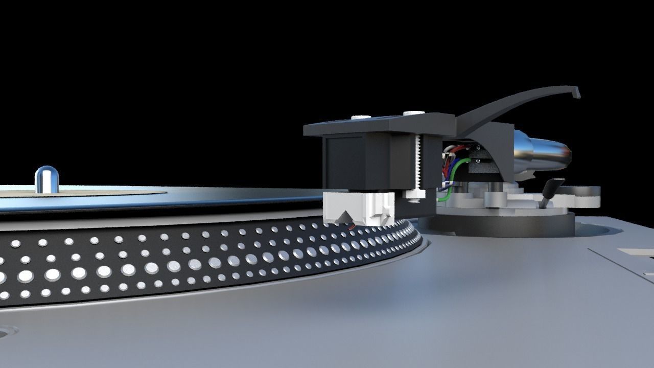 Technics SL1200 Mk2 Turntable 3D model_5